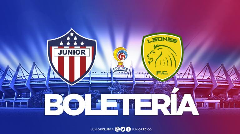 BOLETERÍA PARA EL PARTIDO JUNIOR VS LEONES | Junior de Barranquilla